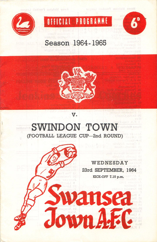 <b>Wednesday, September 23, 1964</b><br />vs. Swansea Town (Away)